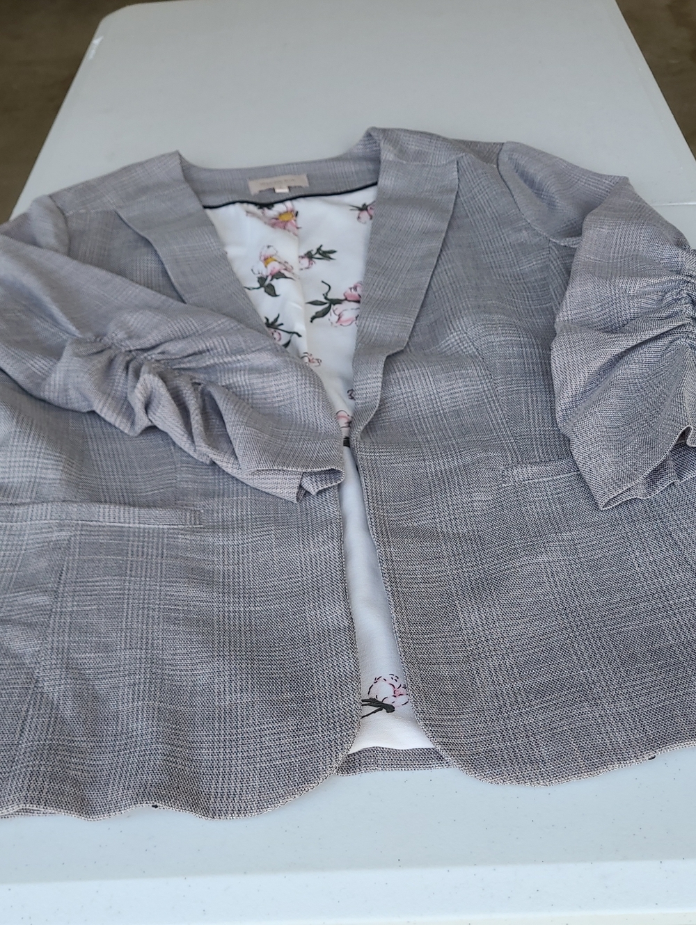 Skies Are Blue Light Gray  Blazer